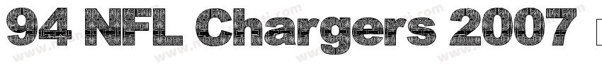 94 NFL Chargers 2007字体转换